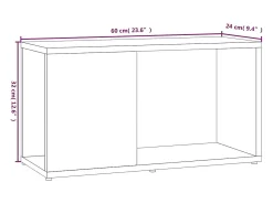 Mueble para TV madera contrachapada roble ahumado 60x24x32 cm