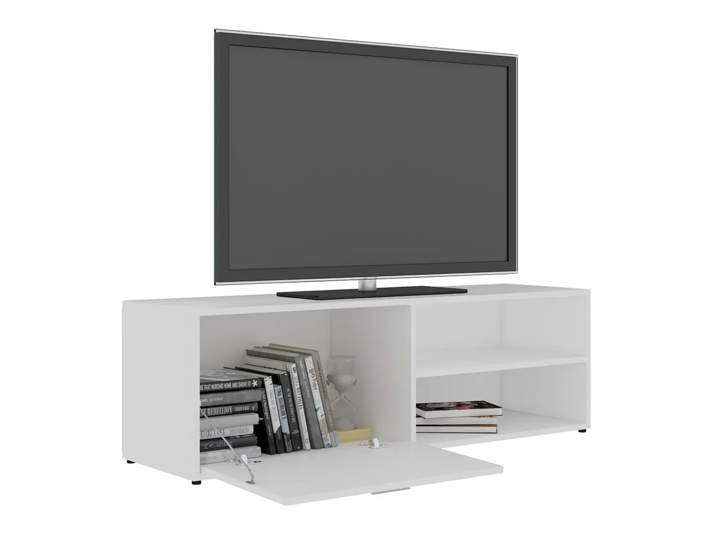 Mueble para TV madera contrachapada blanco 120x34x37 cm