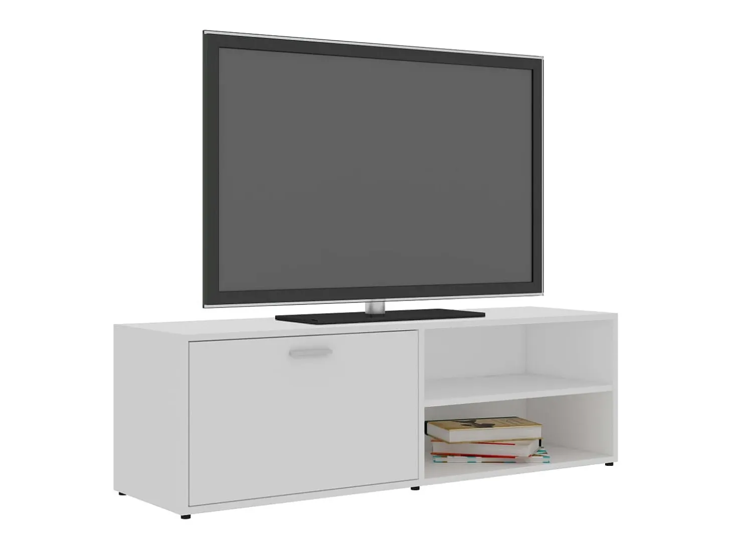 Mueble para TV madera contrachapada blanco 120x34x37 cm