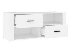 Mueble para TV madera contrachapada blanco 100x35x40 cm