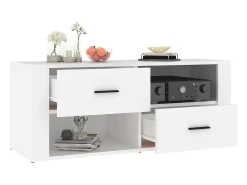 Mueble para TV madera contrachapada blanco 100x35x40 cm