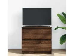 Mueble para TV madera contrachapada marrón roble 60x35x54 cm