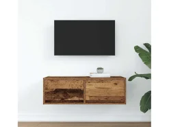Mueble para TV madera contrachapada envejecida 80x31x25,5 cm