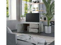Mueble para TV madera contrachapada gris hormigón 80x34x36 cm