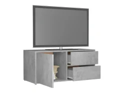 Mueble para TV madera contrachapada gris hormigón 80x34x36 cm