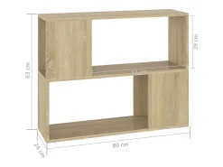 Mueble para TV madera contrachapada roble Sonoma 80x24x63 cm