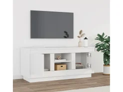 Mueble para TV madera contrachapada negro 102x35x45 cm