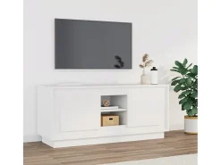 Mueble para TV madera contrachapada negro 102x35x45 cm