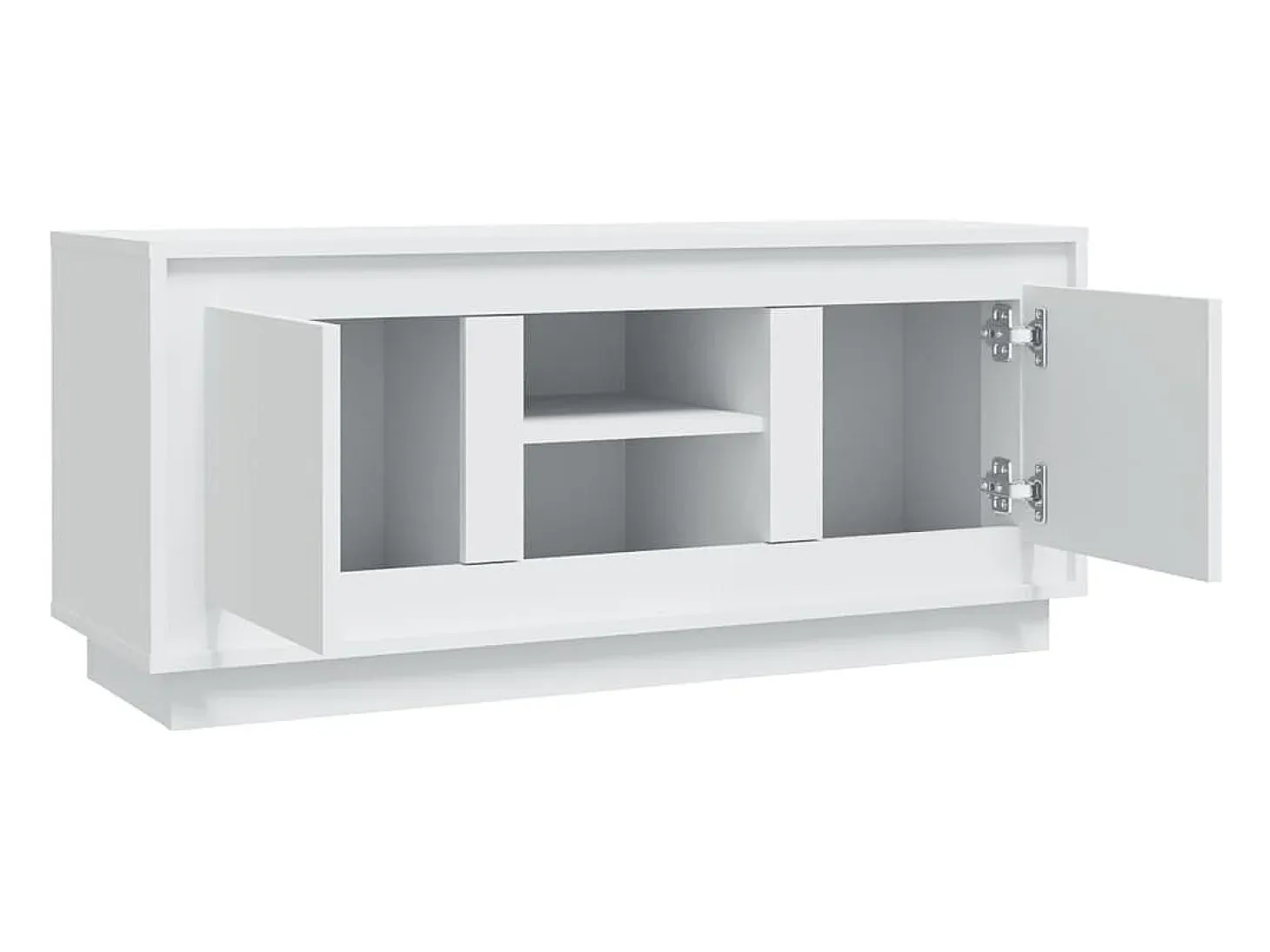 Mueble para TV madera contrachapada negro 102x35x45 cm
