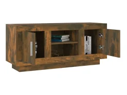 Mueble para TV madera contrachapada roble ahumado 102x35x45 cm ES79520
