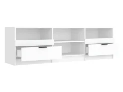 Mueble para TV madera contrachapada blanco 150x33,5x45 cm ES99116