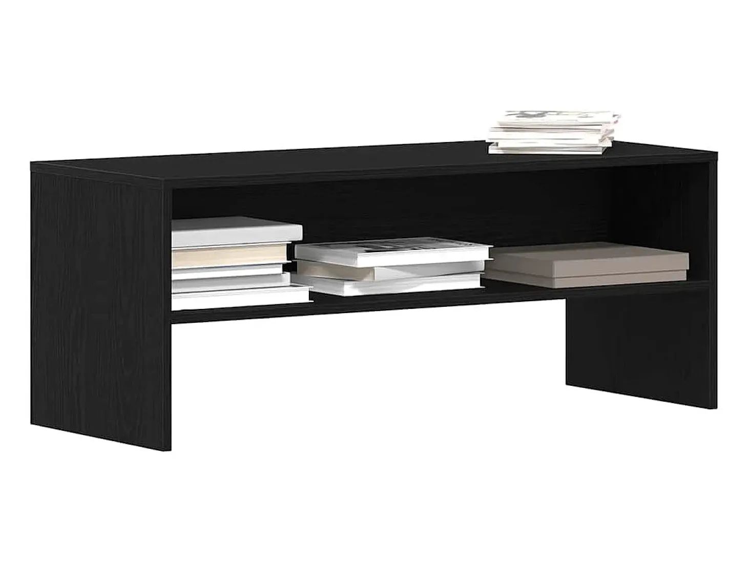 Mueble para TV madera contrachapada roble negro100x40x40 cm