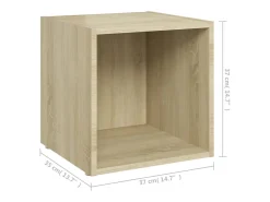 Mueble para TV madera contrachapada roble Sonoma 37x35x37 cm