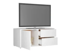Mueble para TV madera contrachapada blanco 80x34x36 cm