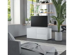 Mueble para TV madera contrachapada blanco 80x34x36 cm