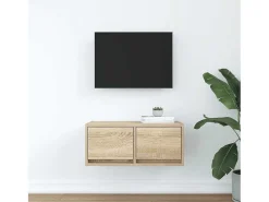 Mueble para TV madera contrachapada roble ahumado 60x31x25,5 cm