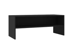 Mueble para TV madera contrachapada negro100x40x40 cm ES45566
