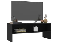 Mueble para TV madera contrachapada negro100x40x40 cm ES45566
