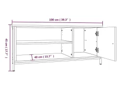 Mueble para TV madera contrachapada roble Sonoma 100x40x45 cm