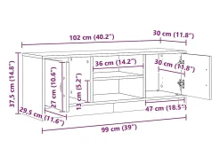 Mueble para TV madera de ingeniería roble artisan 102x30x37,5cm