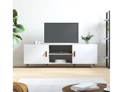 Mueble para TV madera de ingeniería blanco 150x30x50 cm