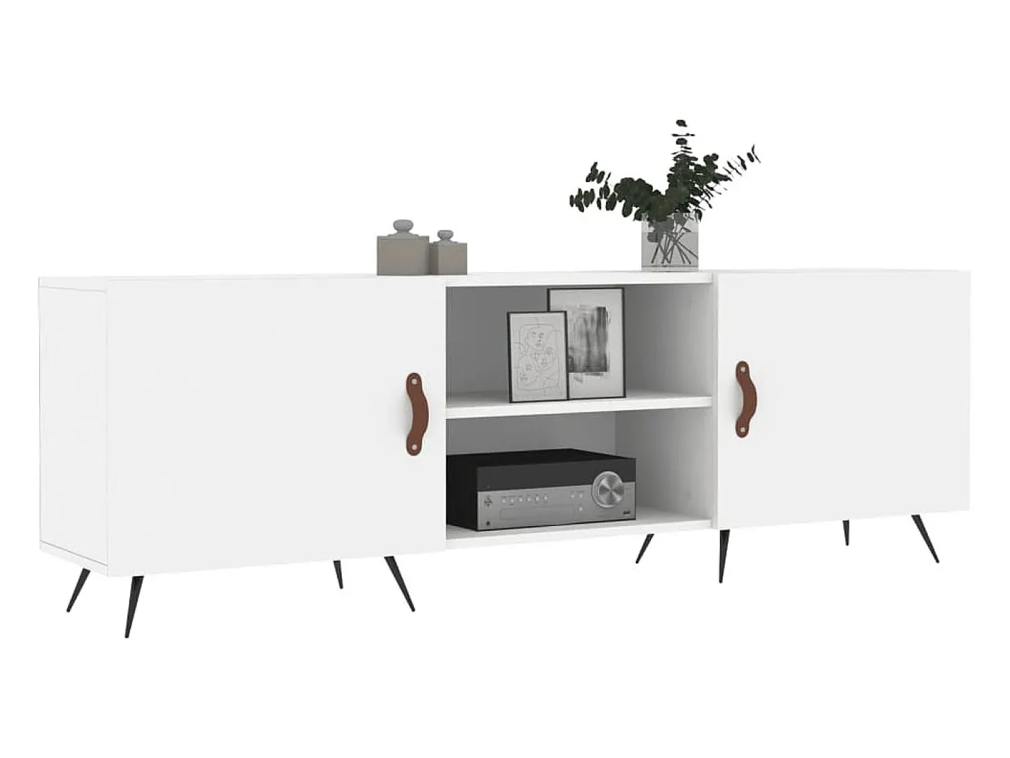 Mueble para TV madera de ingeniería blanco 150x30x50 cm