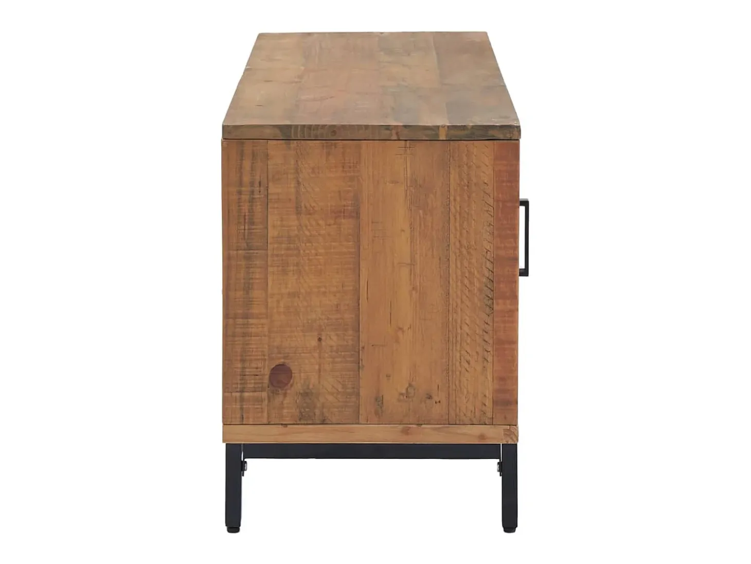 Mueble para TV madera maciza pino reciclada marrón 110x35x48 cm