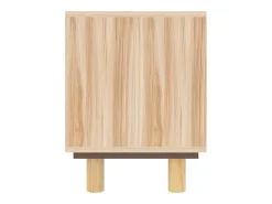 Mueble para TV madera maciza pino y ratán natural 105x30x40 cm
