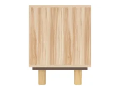 Mueble para TV madera maciza pino y ratán natural 105x30x40 cm