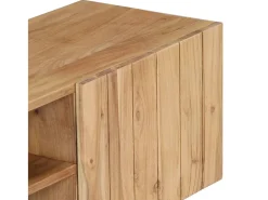 Mueble para TV madera maciza de acacia 140x30x45 cm