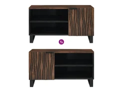 Mueble para TV Marrón 80 x 33 x 46 cm madera maciza de mango