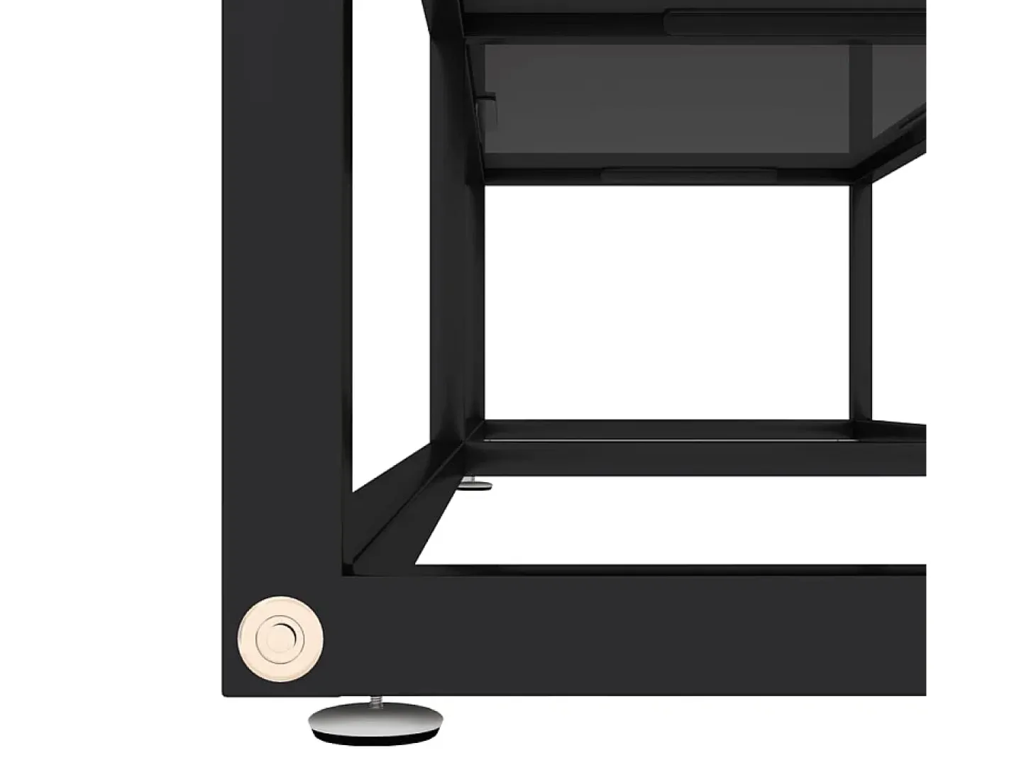 Mueble para TV vidrio templado negro 160x40x40,5 cm