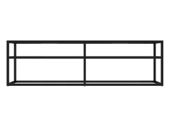 Mueble para TV vidrio templado transparente 140x40x40,5 cm