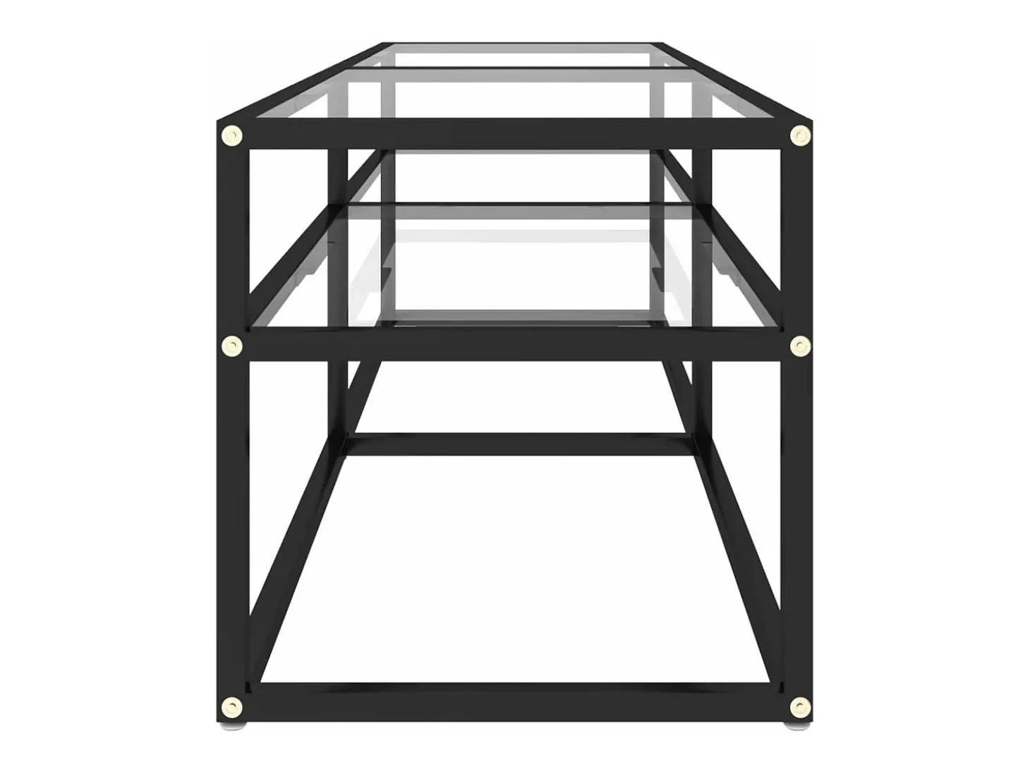 Mueble para TV vidrio templado transparente 140x40x40,5 cm