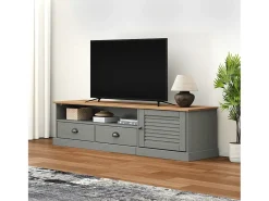 Mueble para TV VIGO madera maciza de pino gris 156x40x40 cm