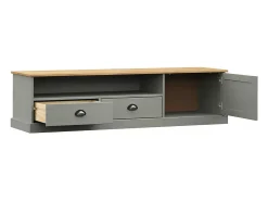 Mueble para TV VIGO madera maciza de pino gris 156x40x40 cm