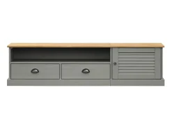 Mueble para TV VIGO madera maciza de pino gris 156x40x40 cm