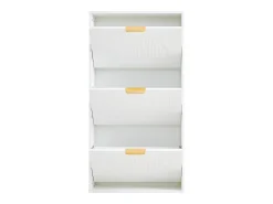 Mueble para zapatos moderno 60x24x114 cm - con 3 puertas abatibles - Blanco