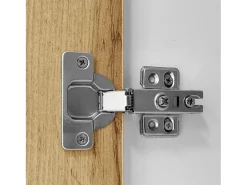 Mueble recibidor Espejo integrado y banco 110x38x190cm Puertas efecto ratán MDF y tablero de partículas blanco y efecto madera ganchos dorados iluminación LED