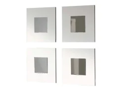 Mueble Recibidor Lupe Almacenaje Cajón y Espejos Blanco 101 cm