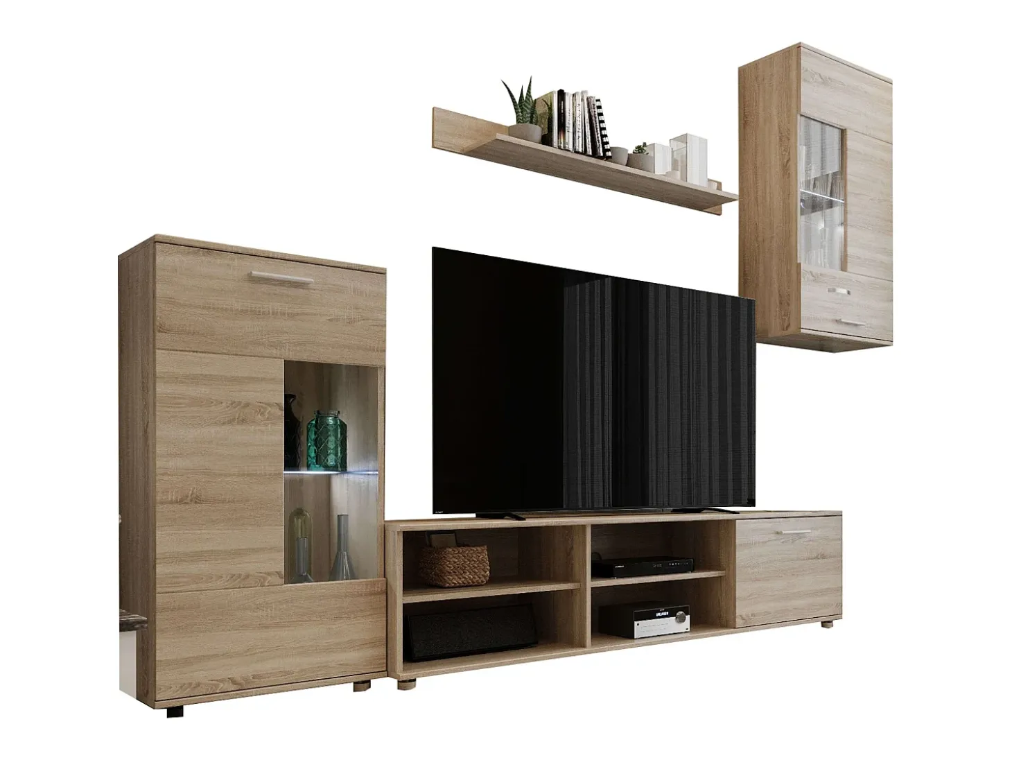 Mueble Salón Color Roble Sonoma 230x38,3 cm Moderno