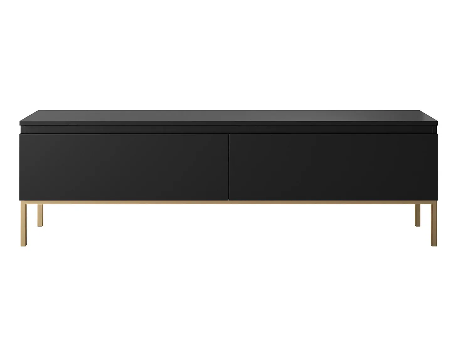 Mueble TV - 150 cm - negro con patas doradas - BEMMI
