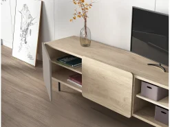 Mueble TV - A54cm x L180cm x F43cm - roble y arena - Printed