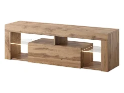 Mueble TV - para la sala de estar - 140 cm de ancho - roble lancaster - con iluminación LED - Bianko