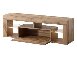Mueble TV - para la sala de estar - 140 cm de ancho - roble lancaster - con iluminación LED - Bianko