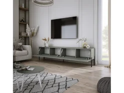 Mueble TV: Aloe, 170 x 52 x 32 cm, patas negras