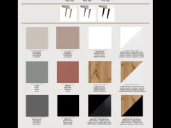 Mueble TV: Blanco Mate / Blanco Brillo, Patas Cromadas, 170 x 52 x 32 cm