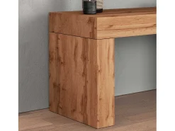 Mueble TV Chronos extensible con 1 puerta abatible blanco/roble 180/290x40x51 cm