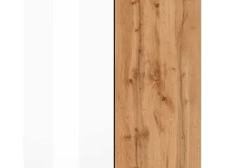Mueble TV Chronos extensible con 1 puerta abatible blanco/roble 180/290x40x51 cm
