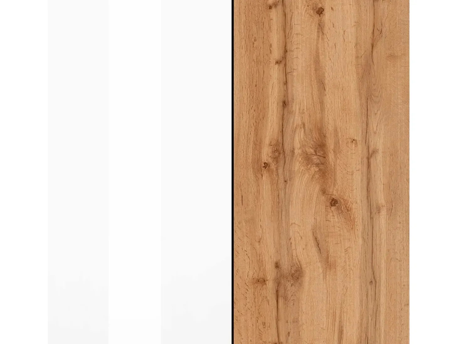 Mueble TV Chronos extensible con 1 puerta abatible blanco/roble 180/290x40x51 cm